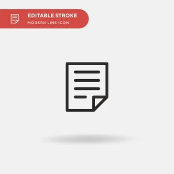 Note Simple vector icon. Illustration symbol design template for web mobile U Stock Illustration