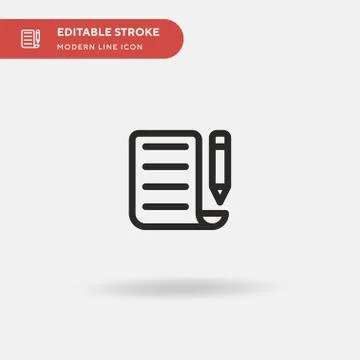 Note Simple vector icon. Illustration symbol design template for web mobile U Stock Illustration