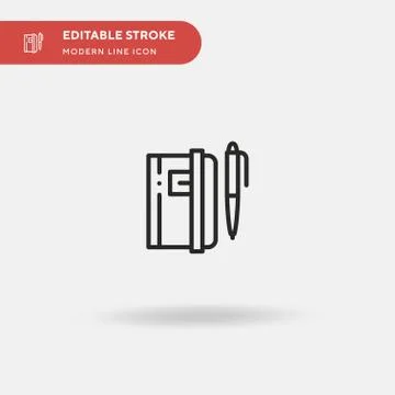 Note Simple vector icon. Illustration symbol design template for web mobile U Illustrazione stock