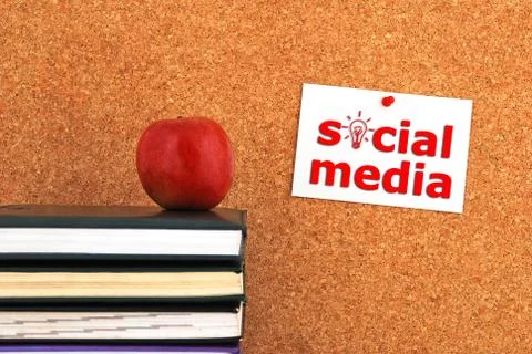 Note social media Foto stock