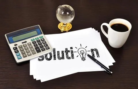 Note solution Stock Photos