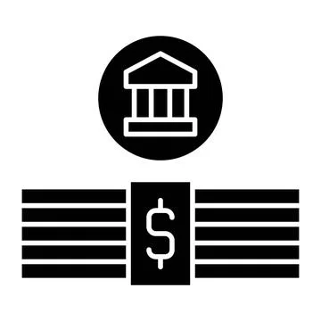 Note Stack Glyph Icon Stock Illustration