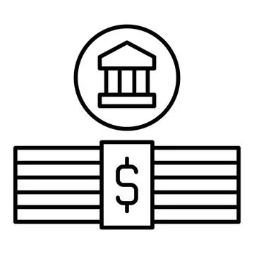 Note Stack Line Icon Stock Illustration