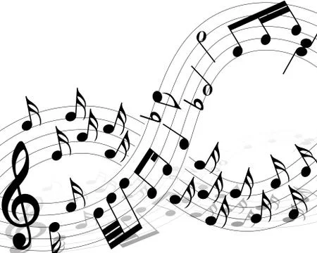 Note staff Stock Illustration