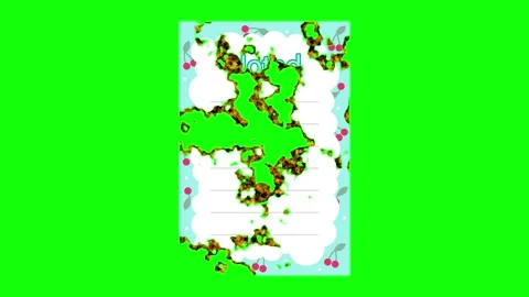 Note Standing Isolated Green Screen Stock Video Vídeos de archivo 337990306
