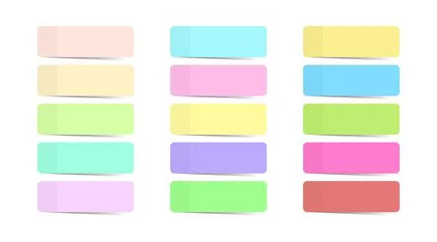 Note sticker or label on white background. Sticky note design. Sticker design Stock Illustration