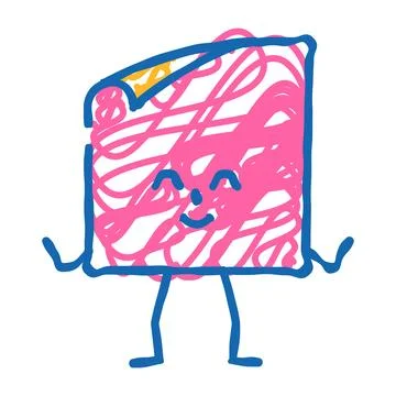 Note sticker school character icon doodle illustration 스톡 일러스트