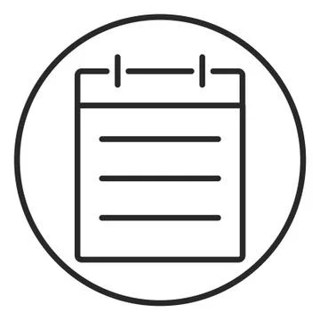 Note stroke icon, logo illustration. Stroke high quality symbol. Stock Illustration