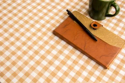 Note on the table, put on cotton. Stock Photos