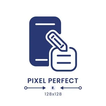 Note taking apps black solid desktop icon Illustrazione stock