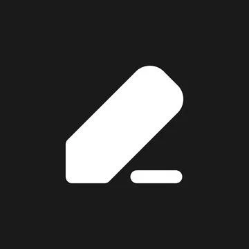 Note taking dark mode glyph ui icon Illustrazione stock