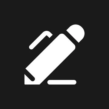 Note-taking dark mode glyph ui icon Stockillustratie