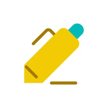 Note-taking flat color ui icon Stockillustratie