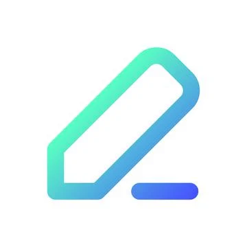 Note taking pixel perfect gradient linear ui icon 库存插图