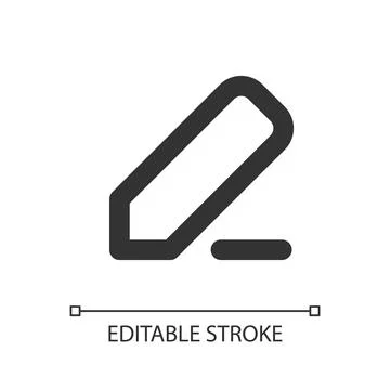 Note taking pixel perfect linear ui icon Illustrazione stock