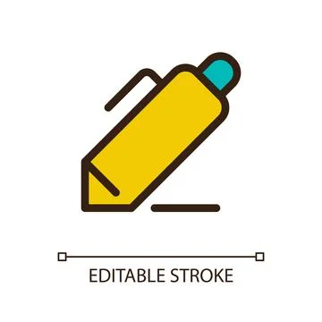 Note-taking pixel perfect RGB color ui icon イラスト素材