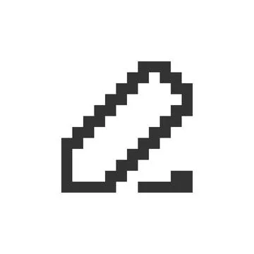 Note taking pixelated ui icon Stock Illustration