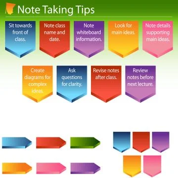 Note taking tips Stock Illustration