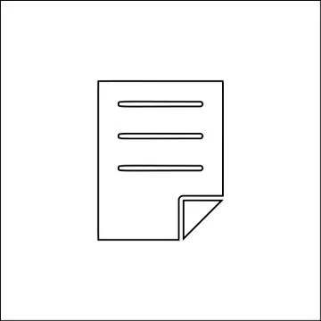 Note, text icon. Simple thin line, outline vector of Text editor icons for UI Stock Illustration