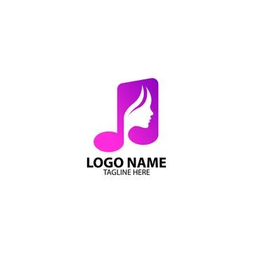 Note women logo design vector 스톡 일러스트