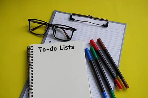 Note with the words to do list. Space for text. Writing background Stock Photos