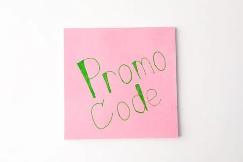 Note with words Promo Code on white background, top view Stock Photos