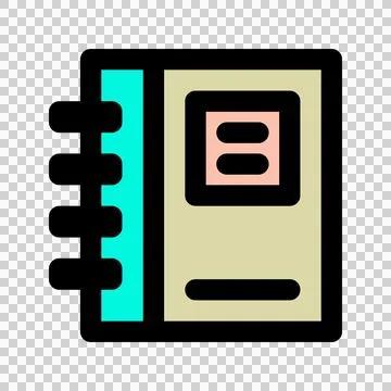 Noteblock flat icon. file, document, data, book. suitable for interfaces. 스톡 일러스트
