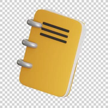 Notebook 3D Illustration, 3D rendering Stock Illustration