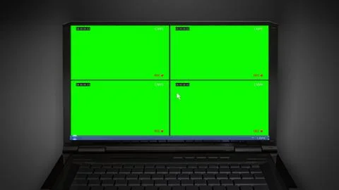 Notebook 4 of cctv recording Stock Illustration