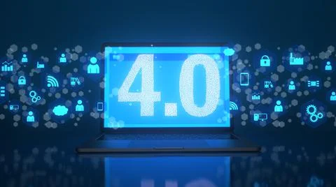 Notebook 4.0 Stock Illustration