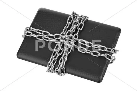 Notebook and chains Stock Photos