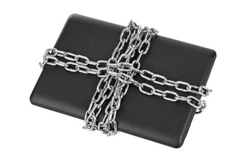 Notebook and chains Stock Photos