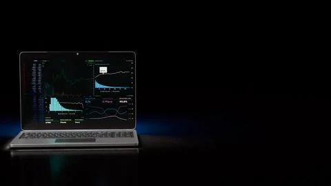 The Notebook and chart for Business concept 3d rendering. イラスト素材