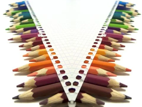 Notebook and crayons, back to school Stock Photos