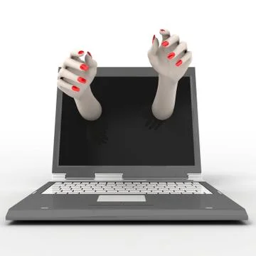 Notebook and hands Stock Photos