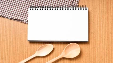 Notebook and kitchen tools Foto stock