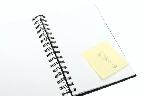 Notebook and memo stick Stock Photos