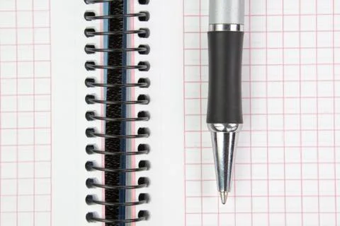 Notebook and pen closeup. Foto stock