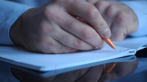 Notebook and pen Stock Footage 34213161