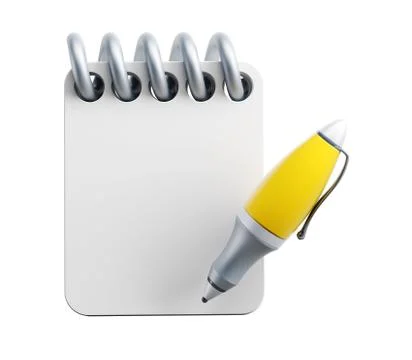 Notebook and pen Stock Illustration