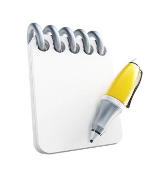 Notebook and pen Stock Illustration