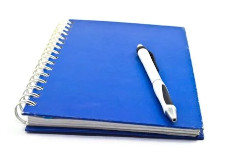 Notebook and pen isolated Stock Photos