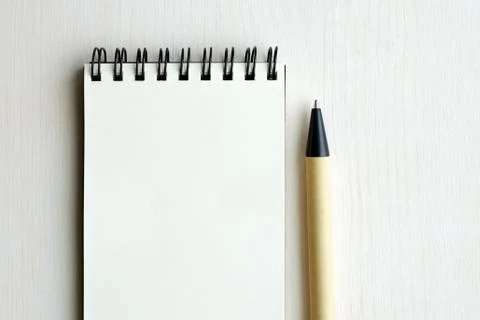 Notebook and pen mockup Stock Photos