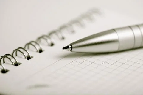 Notebook and pen Stock Photos