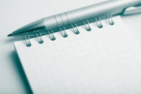 Notebook and pen Stock Photos