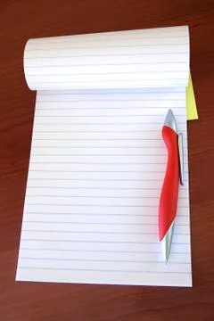 Notebook and pen Stock Photos