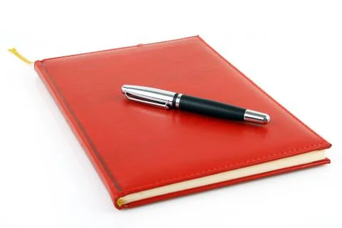 Notebook and pen Stock Photos