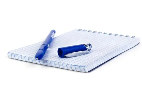 Notebook and pen Stock Photos