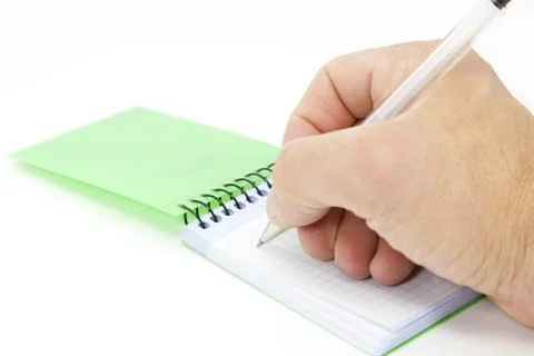 Notebook and pen Stock-Fotos