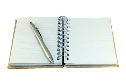 Notebook and pen Stock Photos